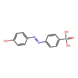 4-((4-Hydroxyphenyl)diazenyl)phenylarsonic acid structure