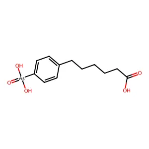 6-(4-Arsonophenyl)hexanoic acid structure
