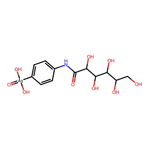 [4-(2,3,4,5,6-Pentahydroxyhexanoylamino)phenyl]arsonic acid structure