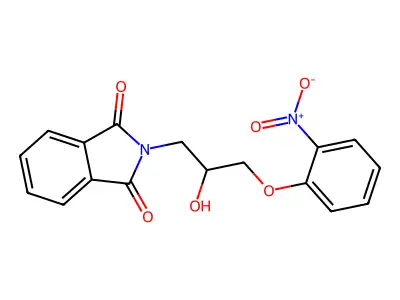2-[2-Hydroxy-3-(2-nitrophenoxy)propyl]isoindole-1,3-dione structure