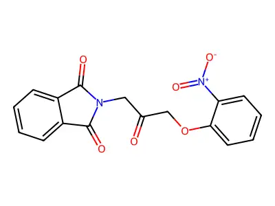2-[3-(2-nitrophenoxy)-2-oxopropyl]-1H-isoindole-1,3(2H)-dione structure