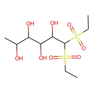 (2R,3R,4S,5S)-1,1-Bis(ethylsulfonyl)hexane-2,3,4,5-tetraol structure