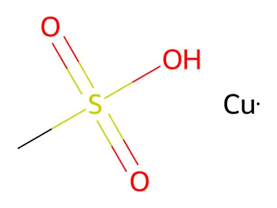Methanesulfonic acid, copper(2+) salt (2:1) structure