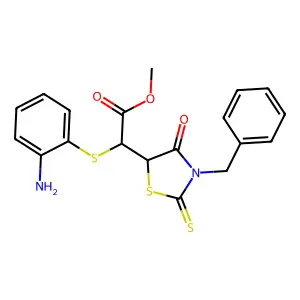 methyl 2-(2-aminophenyl)sulfanyl-2-(3-benzyl-4-oxo-2-sulfany structure