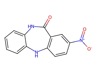 5,10-Dihydro-2-nitro-11H-dibenzo(b,e)(1,4)diazepin-11-one structure