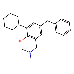 4-Benzyl-2-cyclohexyl-6-[(dimethylamino)methyl]phenol structure