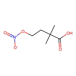 2,2-二甲基-4-硝酸氧基丁酸 structure