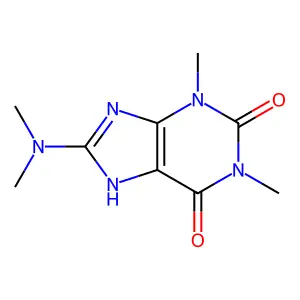 8-(Dimethylamino)theophylline structure