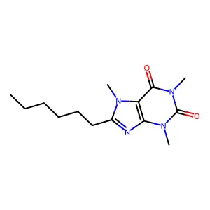8-Hexyl-1,3,7-trimethyl-3,7-dihydro-1h-purine-2,6-dione structure