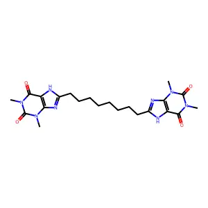 8,8'-Octane-1,8-diylbis(1,3-dimethyl-3,7-dihydro-1h-purine-2,6-dione) structure