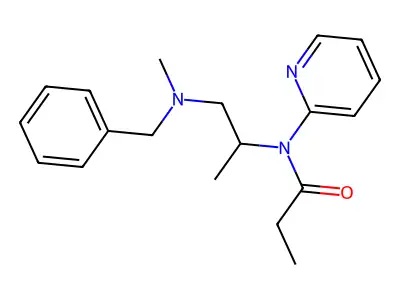 Propanamide, N-(1-methyl-2-(methyl(phenylmethyl)amino)ethyl)-N-2-pyridinyl- structure