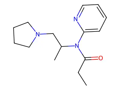 Propanamide, N-(1-methyl-2-(1-pyrrolidinyl)ethyl)-N-2-pyridinyl- structure