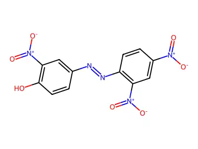 2-Nitro-4-(2',4'-dinitrophenylazo)phenol structure