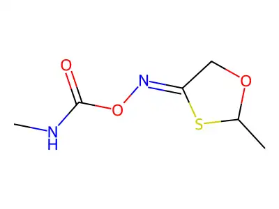1,3-Oxathiolan-4-one, 2-methyl-, O-((methylamino)carbonyl)oxime, syn- structure