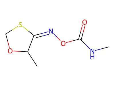 (methylamino){[(Z)-(5-methyl-1,3-oxathiolan-4-ylidene)amino]oxy}methanone structure