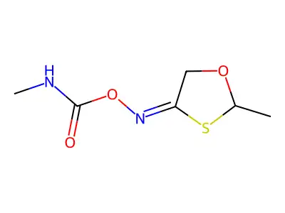 1,3-Oxathiolan-4-one, 2-methyl-, O-((methylamino)carbonyl)oxime, anti- structure