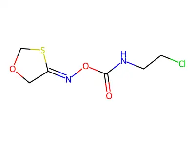 1,3-Oxathiolan-4-one, O-(((2-chloroethyl)amino)carbonyl)oxime, (Z)- structure