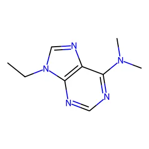N(6)-Dimethyl-N(9)-ethyladenine structure