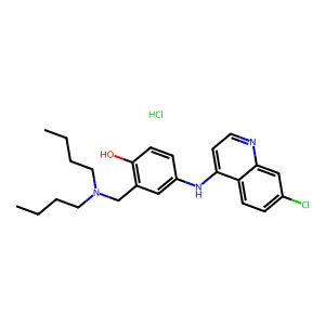 4-[(7-Chloro-4-quinolyl)amino]-2-[(dibutylamino)methyl]phenol structure