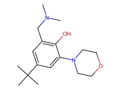 4-Tert-butyl-2-[(dimethylamino)methyl]-6-(morpholin-4-yl)phenol structure