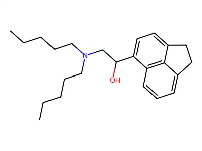 1-(1,2-Dihydroacenaphthylen-5-yl)-2-(dipentylamino)ethanol structure