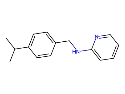 N-[(4-propan-2-ylphenyl)methyl]pyridin-2-amine structure