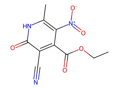 Ethyl 3-cyano-2-hydroxy-6-methyl-5-nitroisonicotinate structure