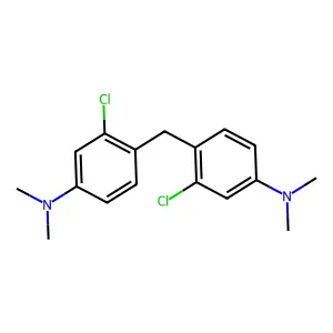 4,4'-Methanediylbis(3-chloro-n,n-dimethylaniline) structure
