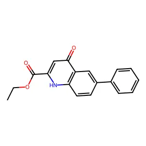 Ethyl 4-oxo-6-phenyl-1,4-dihydroquinoline-2-carboxylate structure