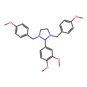 2-(3,4-Dimethoxyphenyl)-1,3-bis(4-methoxybenzyl)imidazolidine structure