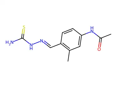 N-[4-[(carbamothioylhydrazinylidene)methyl]-3-methylphenyl]acetamide structure