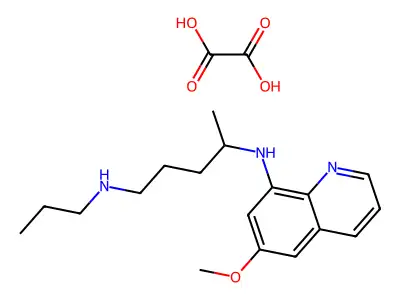 4-N-(6-methoxyquinolin-8-yl)-1-N-propylpentane-1,4-diamine;oxalic acid structure