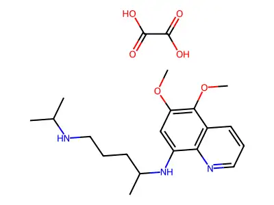 4-N-(5,6-dimethoxyquinolin-8-yl)-1-N-propan-2-ylpentane-1,4- structure