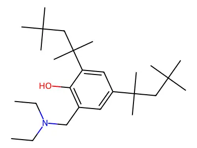 2-(Diethylaminomethyl)-4,6-bis(2,4,4-trimethylpentan-2-yl)phenol structure