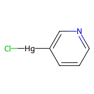 Mercury, chloro-3-pyridyl- structure