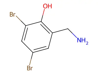 2-(Aminomethyl)-4,6-dibromophenol structure
