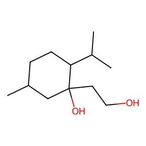 Cyclohexaneethanol, 1-hydroxy-5-methyl-2-(1-methylethyl)- structure