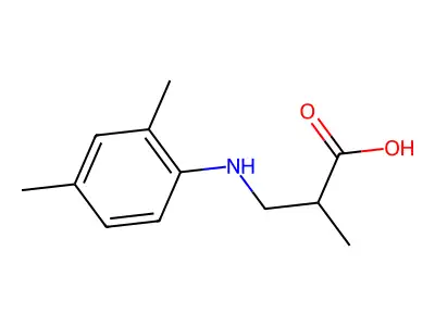 Propanoic acid, 3-[(2,4-dimethylphenyl)amino]-2-methyl- structure