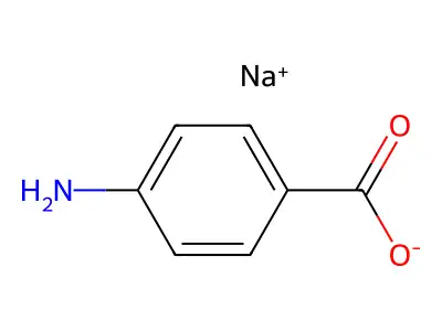Sodium 4-aminobenzoate structure