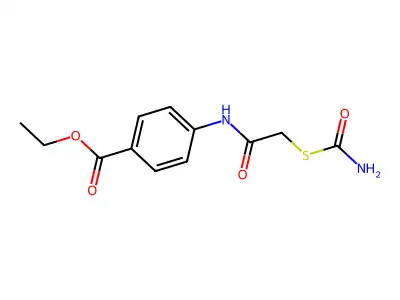 Ethyl 4-[(2-carbamoylsulfanylacetyl)amino]benzoate structure