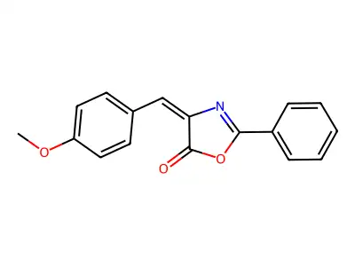 2-Phenyl-4-(4-methoxybenzylidene)-5-oxazolone structure