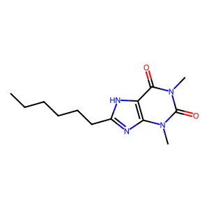 Theophylline, 8-hexyl- structure