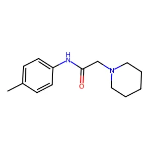 N-(4-methylphenyl)-2-piperidinoacetamide structure