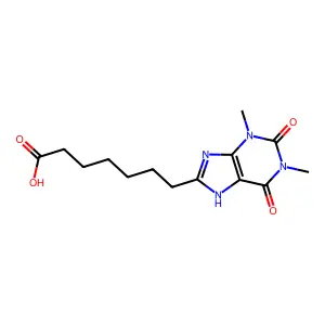 7-(1,3-Dimethyl-2,6-dioxo-2,3,6,7-tetrahydro-1h-purin-8-yl)heptanoic acid structure