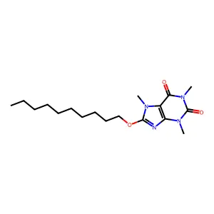 8-(Decyloxy)-1,3,7-trimethyl-3,7-dihydro-1h-purine-2,6-dione structure