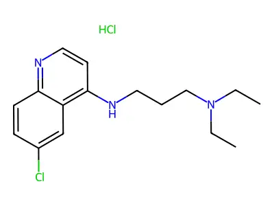 N-(6-chloroquinolin-4-yl)-N',N'-diethylpropane-1,3-diamine structure