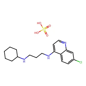n-(7-Chloroquinolin-4-yl)-n'-cyclohexylpropane-1,3-diamine sulfate(1:1) structure