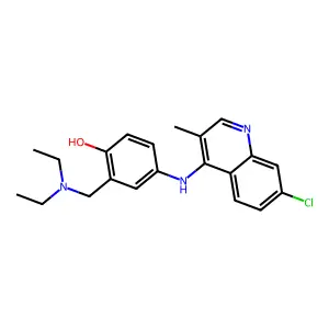 4-((7-Chloro-3-methylquinolin-4-yl)amino)-2-((diethylamino)methyl)phenol, dihydrochloride structure