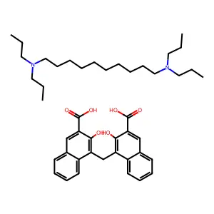 N-(8-((5-(Acetylamino)-8-quinolinyl)dithio)-5-quinolinyl)acetamide structure