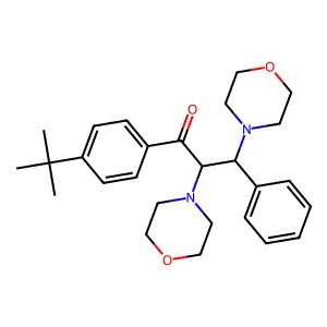 1-(4-Tert-butylphenyl)-2,3-dimorpholin-4-yl-3-phenylpropan-1-one structure
